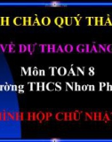 Bài giảng Hình học 8 chương 4 bài 2: Hình hộp chữ nhật (tiếp theo)