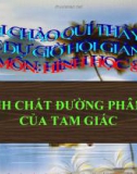 Bài giảng Hình học 8 chương 3 bài 3: Tính chất đường phân giác của tam giác