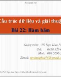 Bài giảng Cấu trúc dữ liệu và giải thuật – Bài 22: Hàm băm