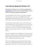 Làm thế nào dùng thử Windows 8?