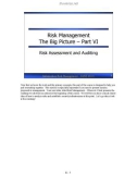 Risk Management The Big Picture – Part VI