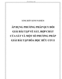 Sáng kiến: Áp dụng phương pháp quy đổi giải bài tập về sắt, hợp chất của sắt và một số phương pháp giải bài tập Hóa học hữu cơ 11