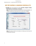 BÀI TẬP CHƯƠNG 4: WINDOWS CONTROLS (TT)