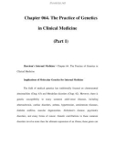 Chapter 064. The Practice of Genetics in Clinical Medicine (Part 1)