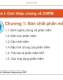 Bài giảng Công nghệ phần mềm - Chương 1: Bản chất phần mềm