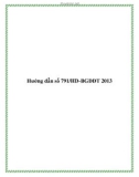 Hướng dẫn số 791/HD-BGDĐT 2013