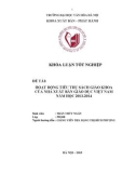 Tóm tắt Khóa luận tốt nghiệp: Hoạt động tiêu thụ sách giáo khoa của Nhà Xuất Bản Giáo Dục Việt Nam năm học 2013-2014