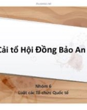 Thuyết trình: Cải tổ Hội đồng bảo an