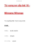 Từ vựng sơ cấp bài 18 - Minnano Nihongo