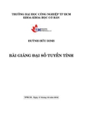 Bài giảng Đại số tuyến tính: Phần 1 - Huỳnh Hữu Dinh