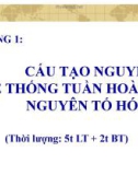 Bài giảng Hóa học - Chương 1: Cấu tạo nguyên tử và hệ thống tuần hoàn các nguyên tố hóa học