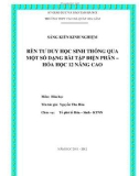 SKKN: Rèn tư duy học sinh thông qua một số dạng bài tập điện phân – Hóa học 12 nâng cao