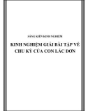 SKKN: Kinh nghiệm giải bài tập về chu kỳ của con lắc đơn