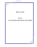 Đề Tài: Các phương pháp phân tích nhiệt