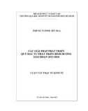 Luận văn Thạc sĩ Kinh tế: Các giải pháp phát triển Quỹ Đầu tư Phát triển Bình Dương giai đoạn 2015-2020