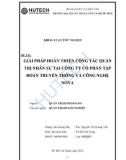 Luận văn: Một số giải pháp nhằm hoàn thiện công tác quản trị nhân sự tại công ty cổ phần tập đoàn truyền thông và công nghệ Nova
