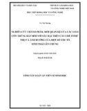 Tóm tắt luận án Tiến sĩ Sinh học: Nghiên cứu thành phần, mối quan hệ của các loài côn trùng bắt mồi với sâu hại trên cây chè ở Phú Thọ và ảnh hưởng của một số yếu tố sinh thái lên chúng