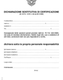 DICHIARAZIONE SOSTITUTIVA DI CERTIFICAZIONE