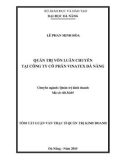 Tóm tắt Luận văn Thạc sĩ Quản trị kinh doanh: Quản trị kinh doanh, Quản trị kinh doanh, Quản trị vốn luân chuyển tại Công ty cổ phần Vinatex Đà Nẵng