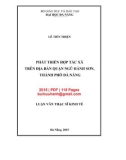 Luận văn Thạc sĩ Kinh tế: Phát triển hợp tác xã trên địa bàn quận Ngũ Hành Sơn, thành phố Đà Nẵng