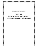 SKKN: Một số kinh nghiệm vận dụng 7 hằng đẳng thức đáng nhớ