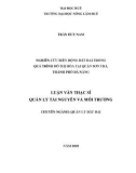 Luận văn Thạc sĩ Quản lý tài nguyên môi trường: Nghiên cứu biến động đất đai trong quá trình đô thị hóa tại quận Sơn Trà, thành phố Đà Nẵng