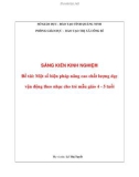 SKKN: Một số biện pháp nâng cao chất lượng dạy vận động theo nhạc cho trẻ mẫu giáo 4 - 5 tuổi