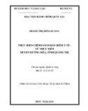 Tóm tắt Luận văn Thạc sĩ Quản lý công: Thực hiện chính sách Bảo hiểm y tế - Từ thực tiễn huyện Hướng Hóa, tỉnh Quảng Trị