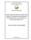 Luận văn Thạc sĩ Lâm nghiệp: Đánh giá hiệu quả kinh tế, xã hội và môi trường của chính sách chi trả dịch vụ môi trường rừng tại Vườn Quốc gia Hoàng Liên, tỉnh Lào Cai