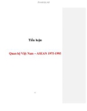 Tiểu luận: Quan hệ Việt Nam – ASEAN 1975-1995