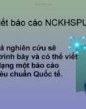 Viết báo cáo nghiên cứu khoa học sư phạm ứng dụng