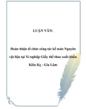 LUẬN VĂN: Hoàn thiện tổ chức công tác kế toán Nguyên vật liệu tại Xí nghiệp Giầy thể thao xuất khẩu Kiêu Kỵ - Gia Lâm