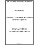 Luận án Tiến sĩ Kinh tế: Tác động của nợ công đến an ninh kinh tế ở Việt Nam