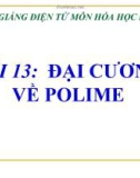 Bài giảng Hóa học 12 bài 13: Đại cương về polime