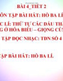 Bài giảng Âm nhạc 8 bài 4: Nhạc lí: Thứ tự các dấu thăng, giáng ở hóa biểu - Giọng cùng tên. Tập đọc nhạc: TĐN số 4