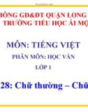 Bài giảng môn Tiếng Việt lớp 1 sách Cánh diều năm học 2019-2020 - Bài 28: Chữ thường – Chữ hoa (Trường Tiểu học Ái Mộ B)