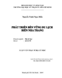 Luận văn Thạc sĩ Địa lý học: Phát triển bền vững du lịch biển Nha Trang