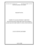 Luận án Tiến sĩ Lâm nghiệp: Nghiên cứu đa dạng sinh học và biện pháp bảo tồn côn trùng thuộc bộ Cánh cứng (Coleoptera) tại Khu bảo tồn thiên nhiên Pù Luông, tỉnh Thanh Hóa