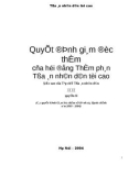 QUYẾT ĐỊNH GIÁM ĐỐC THẨM CỦA HỘI ĐỒNG THẨM PHÁN TÒA ÁN NHÂN DÂN TỐI CAO TẬP 2