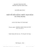 Luận văn Thạc sĩ toán học: Một số bất đẳng thức đạo hàm và ứng dụng