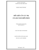 Luận văn Thạc sĩ Toán học: Điều kiện cần cực trị của bài toán biến phân