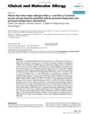 Báo cáo y học: House dust mite major allergens Der p 1 and Der p 5 activate human airway-derived epithelial cells by protease-dependent and protease-independent mechanisms