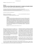 Báo cáo y học: Clinical review: Myocardial depression in sepsis and septic shock