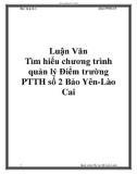 Luận Văn Tìm hiểu chương trình quản lý