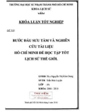 Khóa luận tốt nghiệp: Bước đầu sưu tầm và nghiên cứu tài liệu Hồ Chí Minh để học tập tốt lịch sử thế giới