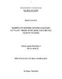 Tóm tắt luận văn Thạc sĩ Khoa học: Nghiên cứu hấp phụ ion kim loại nặng Cu2 và Zn2 trong nước bằng vật liệu SiO2 tách từ vỏ trấu