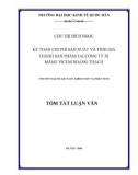 Tóm tắt Luận văn Thạc sĩ Kế toán: Kế toán chi phí sản xuất và tính giá thành sản phẩm tại Công ty xi măng Vicem Hoàng Thạch