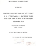 Luận văn Thạc sĩ Khoa học hóa học: Nghiên cứu sự tạo phức của sắt (III) với 1-(2-Pyridylazo)-2-Naphthol trong dung dịch nước và khả năng ứng dụng vào phân tích