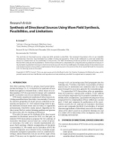 Báo cáo hóa học: Research Article Synthesis of Directional Sources Using Wave Field Synthesis, Possibilities, and Limitations