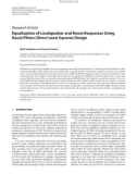 Báo cáo hóa học: Research Article Equalization of Loudspeaker and Room Responses Using Kautz Filters: Direct Least Squares Design